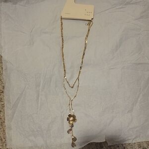 A New Day Gold Floral Pendant Necklace